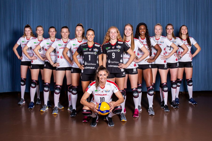 Mannschaftsfoto Volleyball Damen Dresdner Sportclub 1898 2020/2021