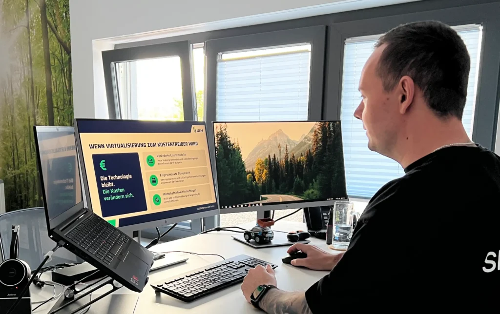 Willy Leonhardt präsentiert den Webcast zum Thema Virtualisierung und Proxmox